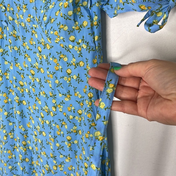 Faithfull the brand blue Daija midi dress size 6 - Picture 7 of 12